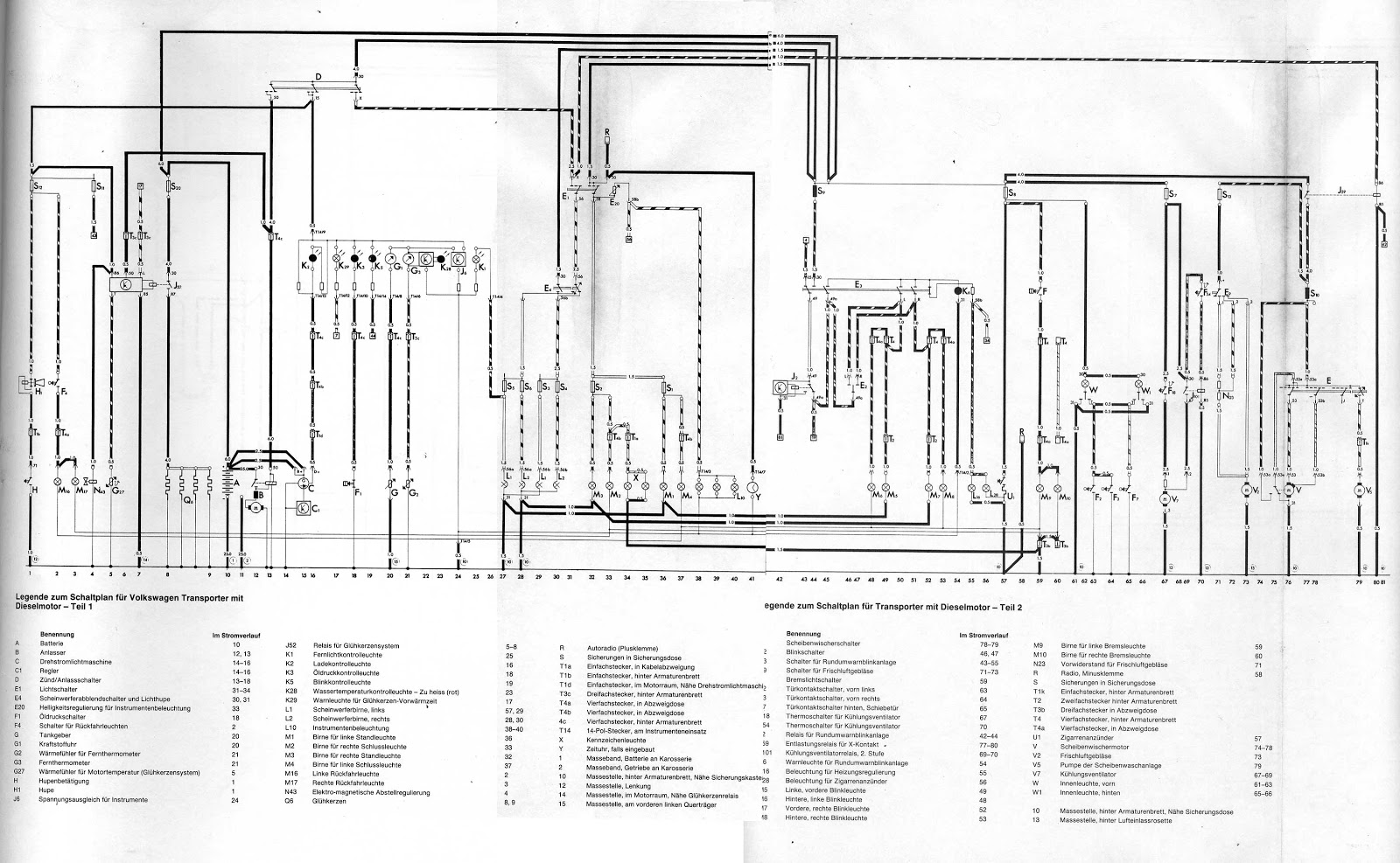 Elektrisch Schema Vw T3 Diesel system